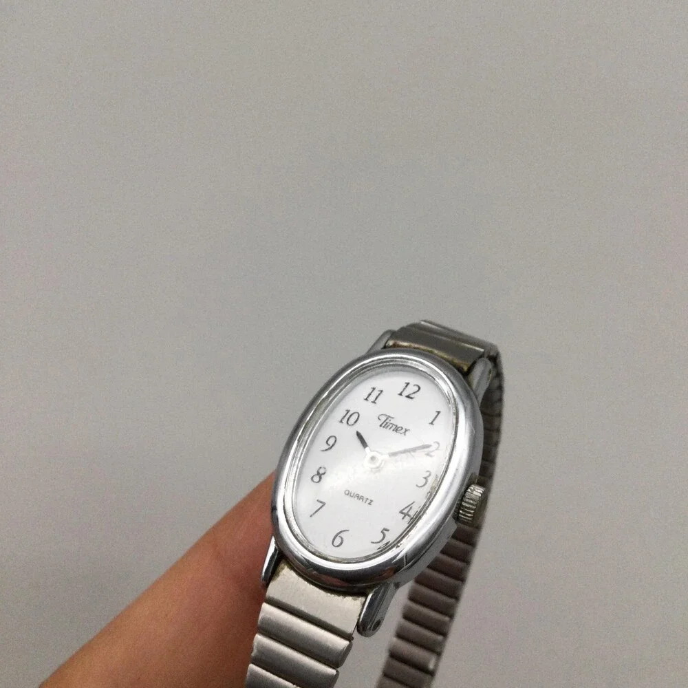 Timex Ccavatina Womens Watch 18mm White Dial Silver Bracelet New Battery